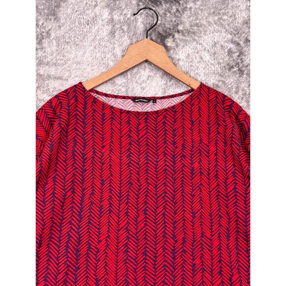 Marimekko Top Medium Womens Relaxed Jersey Knit Patterned Print Short Sleeve - Picture 2 of 8